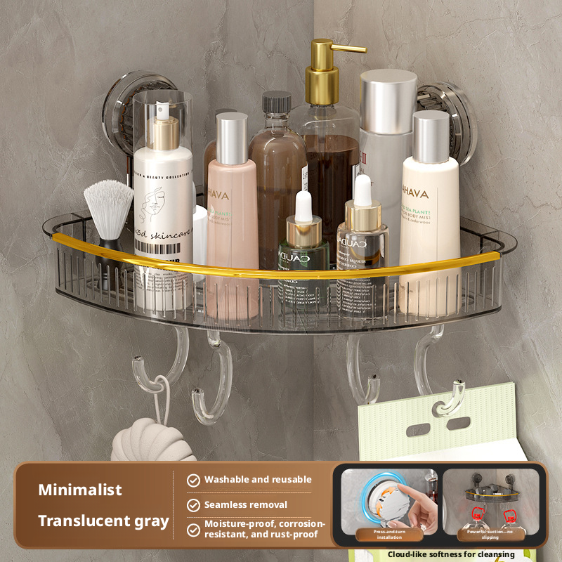Triangle shelf-transparent gray-PET-1 piece