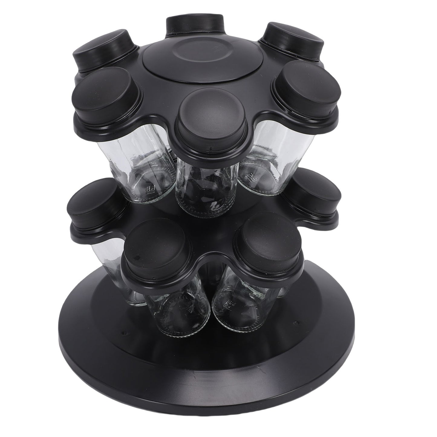 Revolving Countertop Seasoning Bottle Rack Organizer Kitchen Rotating Seasoning Jar Rack Condiment Holder Shelf
