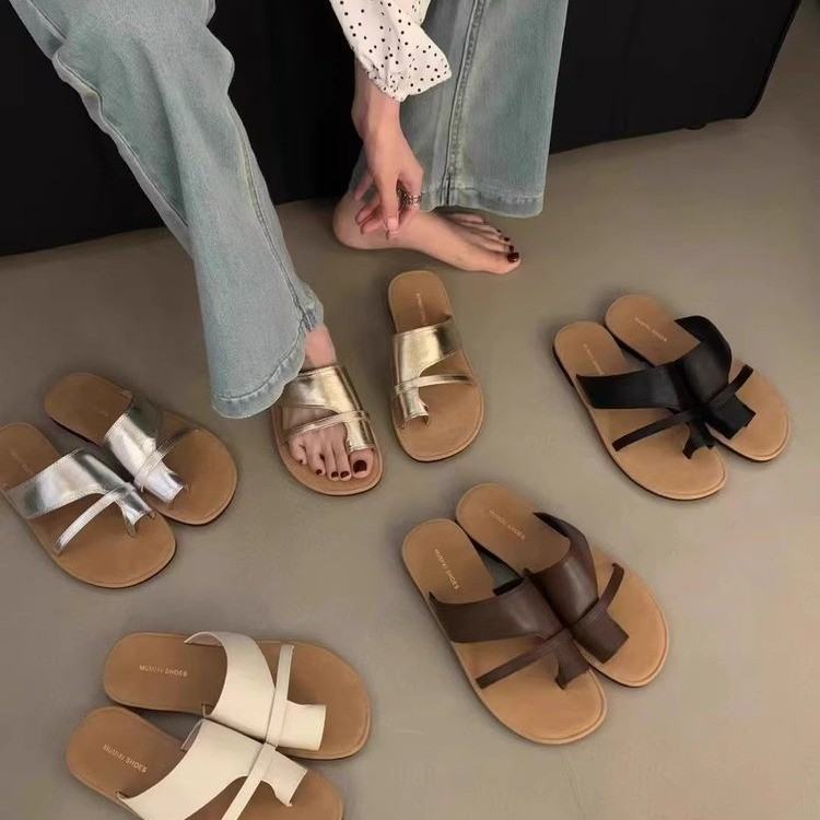 Women Minimalist Criss Cross Strap Flat Slide Sandals, Soft Suede Like Insole Summer Casual  Outdoor Beach Daily Wear Slippers