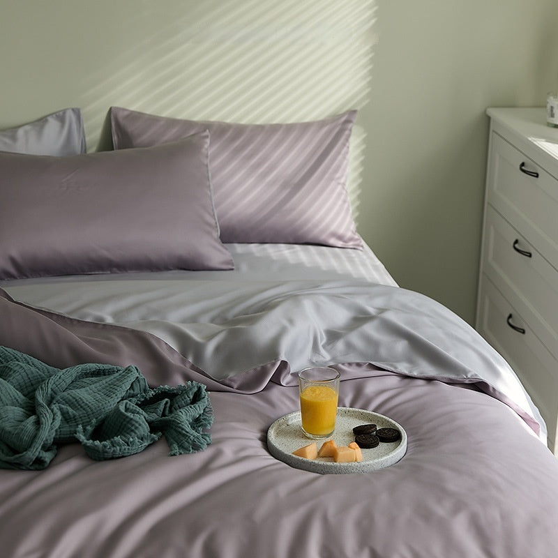 Solid-color Viscose Cooling Quilt Set For Home Use