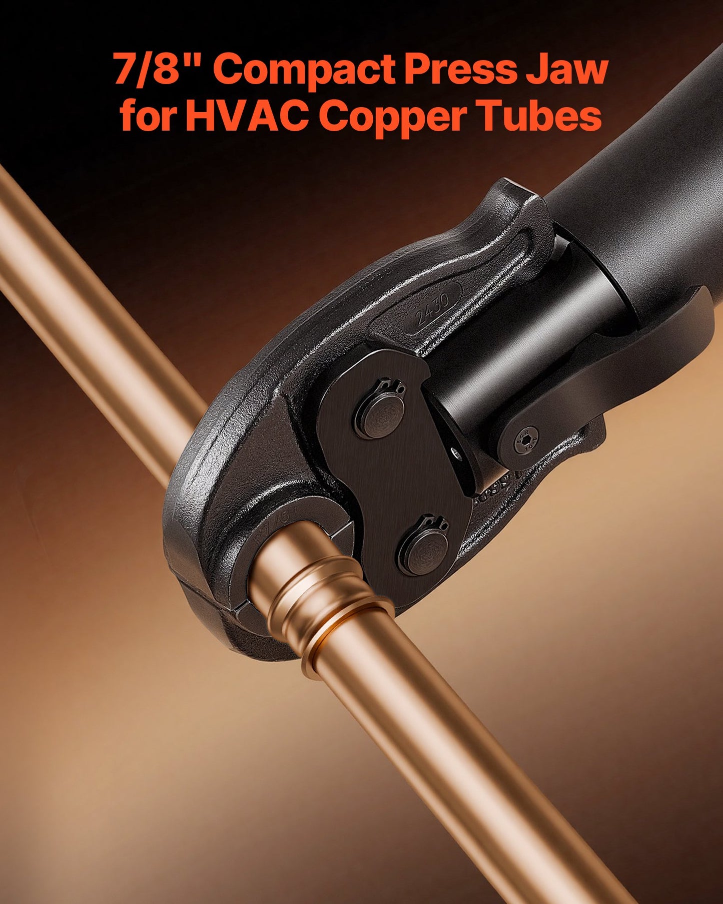 7/8" Press Jaw For Compact Series Press Tools, 52 HRC Hardened Steel Pressing Jaw For High Pressure HVAC/R Applications - Compatible With 24KN Press Tools For RLS Copper Pipes Connections