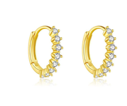 Best Seller In Europe And America Circle Diamond Earrings Zircon