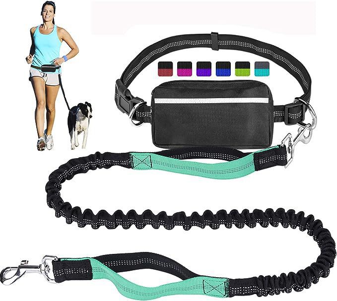Reflective Pet Running Leash Waist Pack Set
