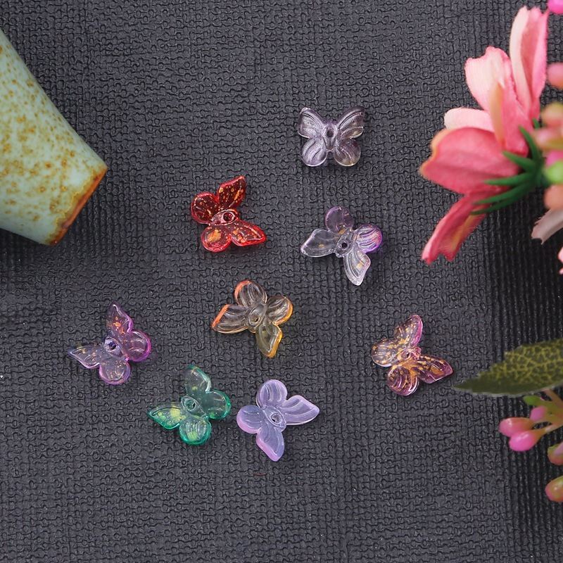 10 Czech Glass Small Butterfly Antique Accessories