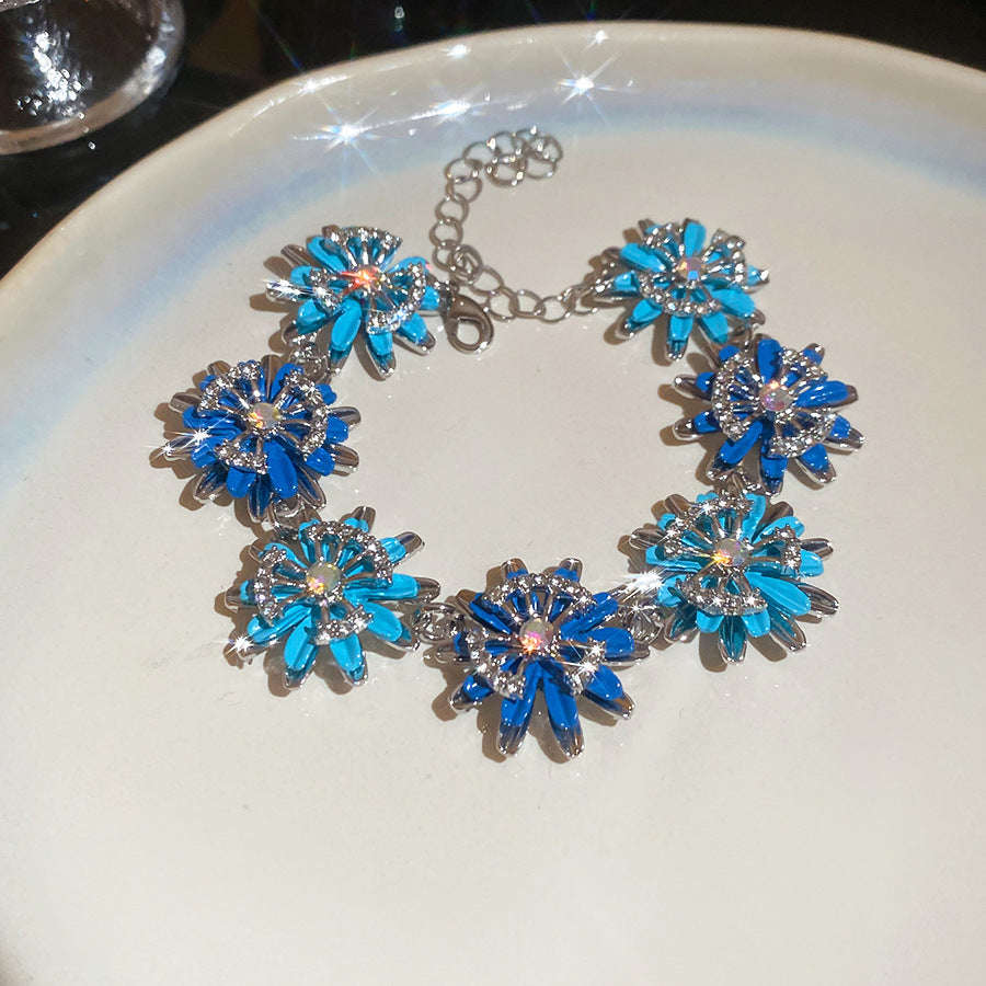 Fashion Ins Geometric Zirconia Bracelet  Soft Bangle Elegant Versatile Fashion Hand Jewelry