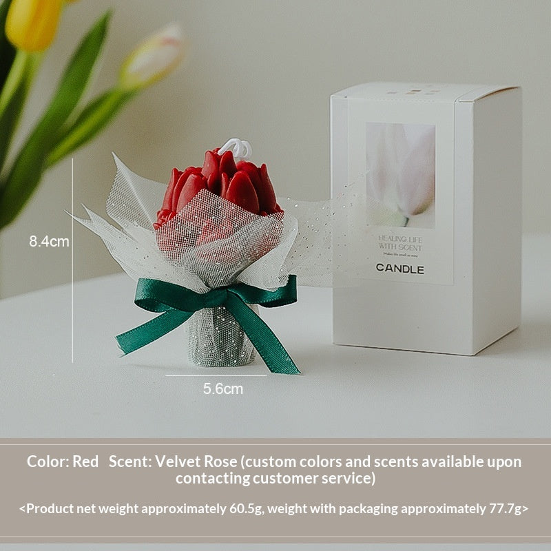 Tulip Bouquet Scented Candle Gift Item