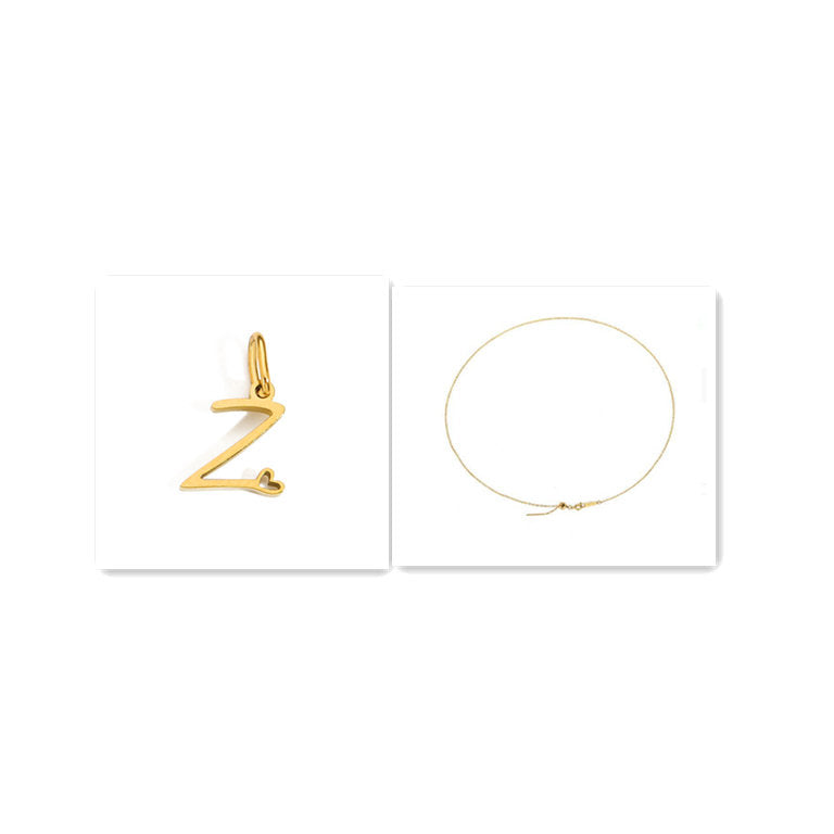 DIY Letter Pendant Necklace Accessories