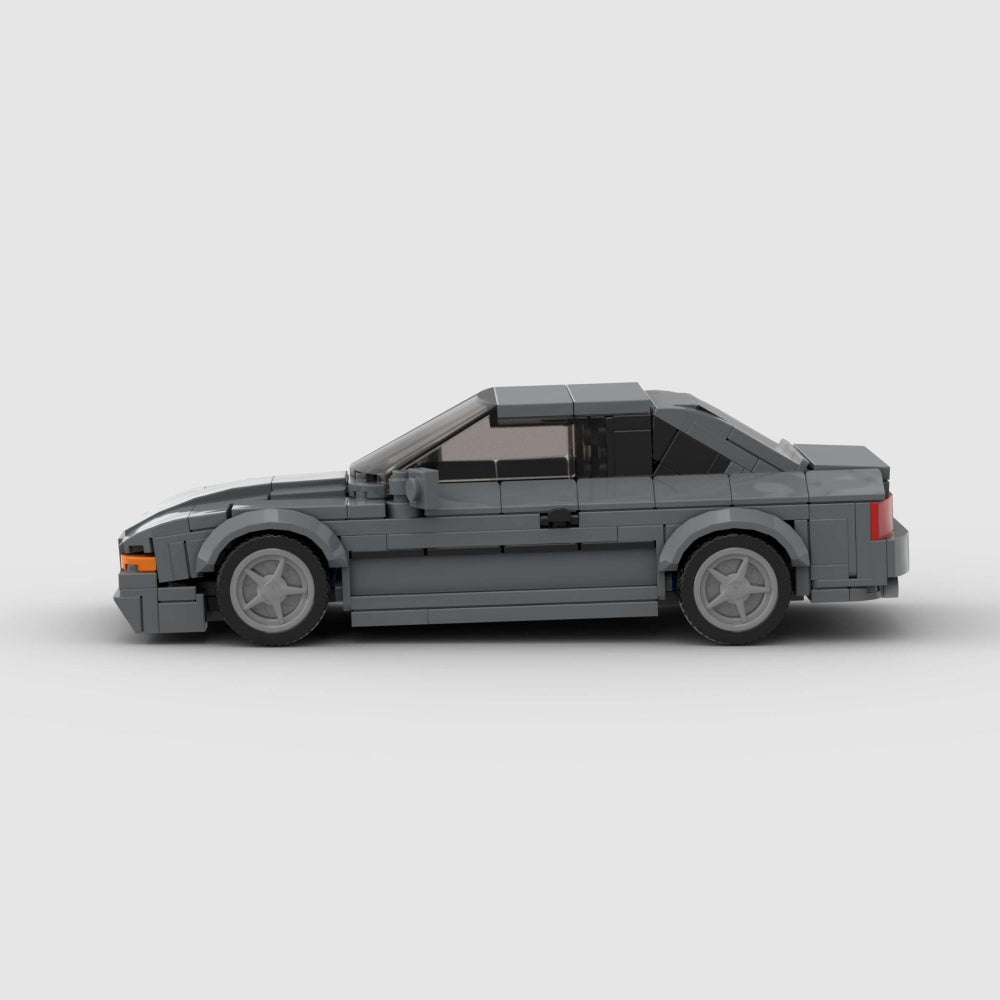 337PCS Gray Classic Sports Car Building Blocks, Retro Coupe Vehicle Model Kit Toy For Kids And Adults,Collectible Car Gift