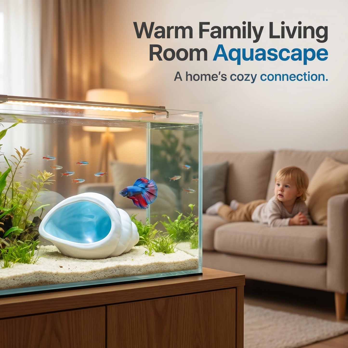Ceramic Aquarium Cave For Betta Fish Tank Decor, White Conch Shell Hideout, Smooth Glaze Fish Tank Accessories & Decorations For Betta Fish, Shrimp, Pleco