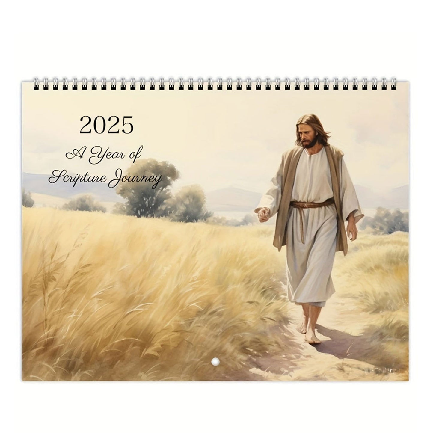 2PCS 2025 Wall Calendar Coated Paper Wire Binding Hanging Calendar For Home And Office