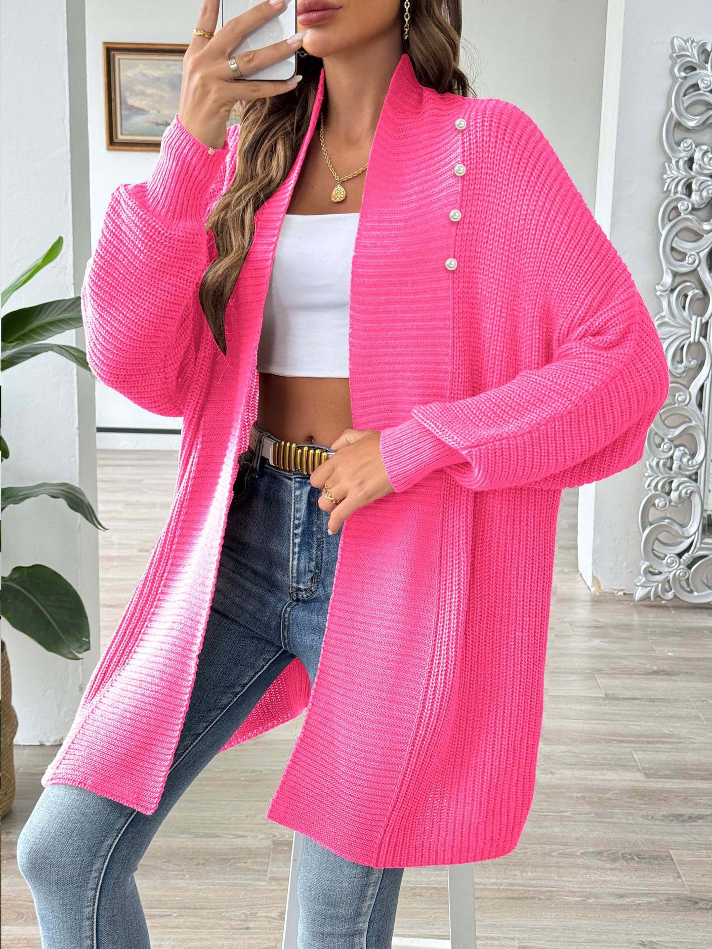Women's Simple Fashion Loose Sweater Coat