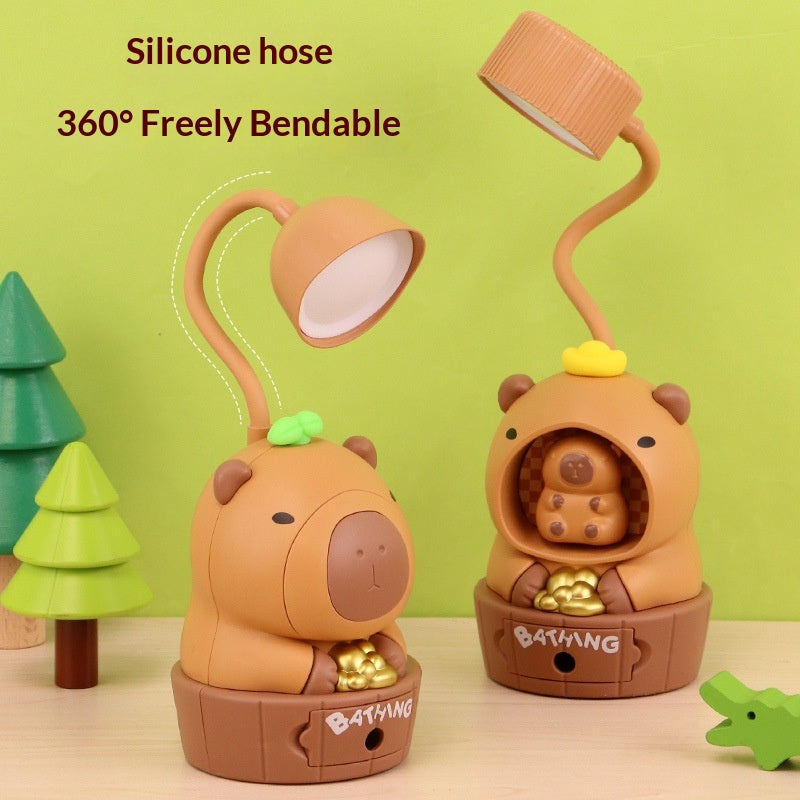 Cartoon Kappy Charging LED Pencil Sharpener Night Light Desk Ornament