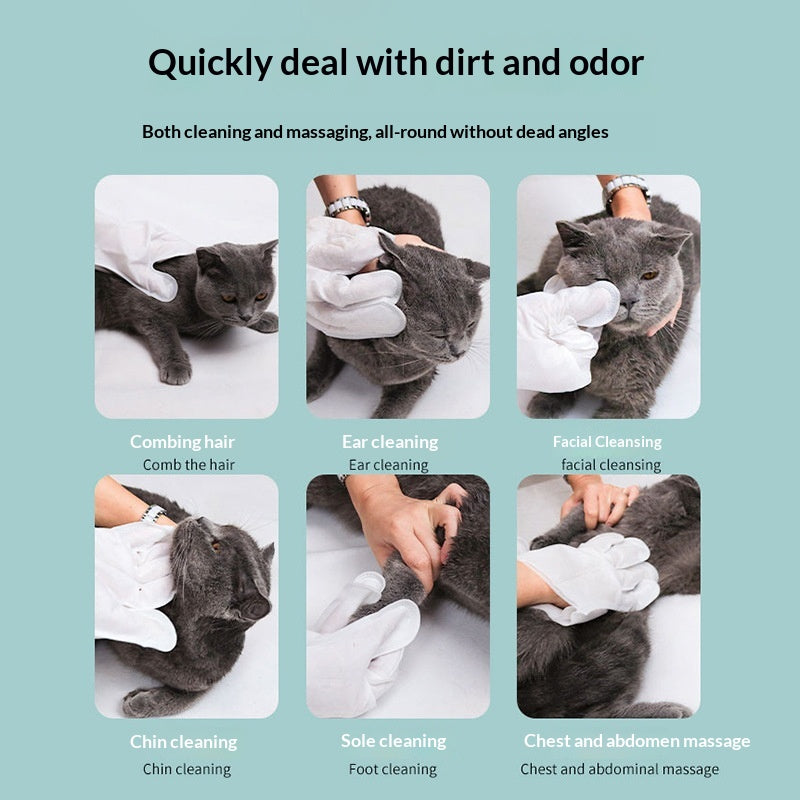 Pet Glove For Cats And DogsClean Without Bathing