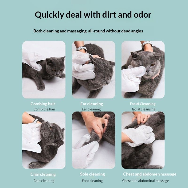 Pet Glove For Cats And DogsClean Without Bathing