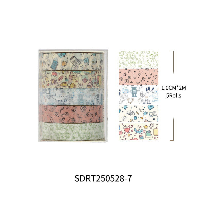 Floral Collage Diary Stickers Korean Ins