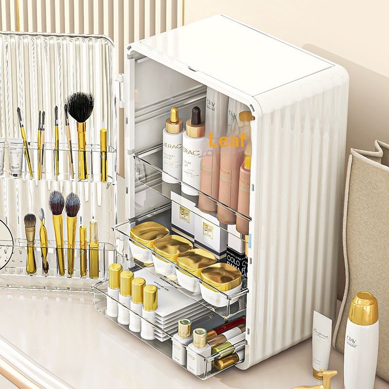 Light-luxury, High-capacity Skincare Organizer For The Desk