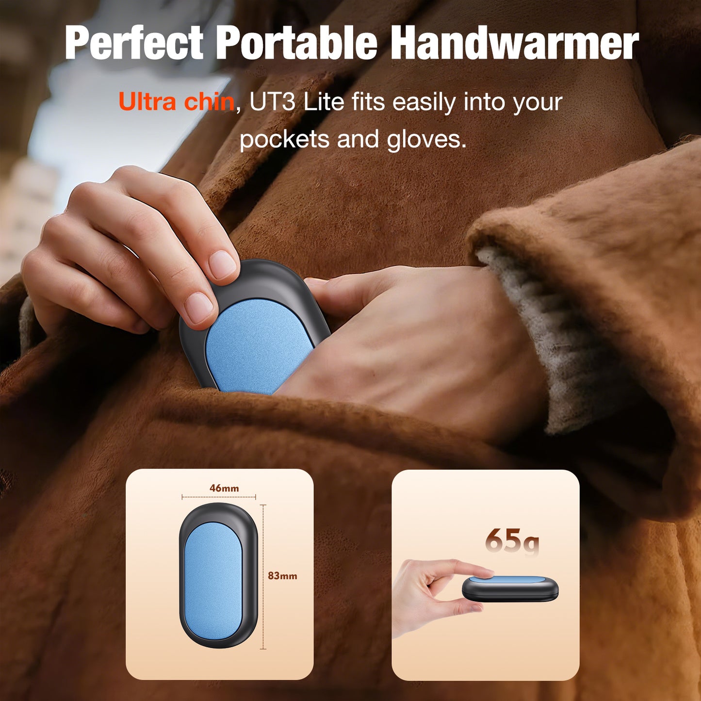 Magnetic Split Rechargeable Mini Portable Two-in-one USB Charging Heating Pad