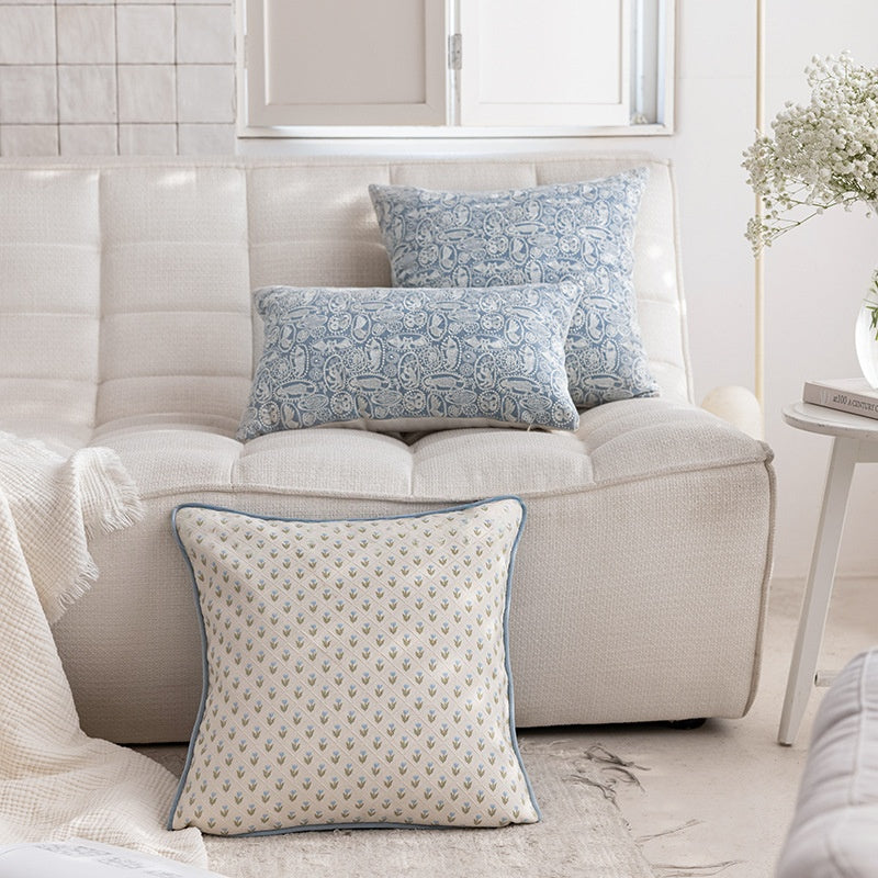 Home Textile Embroidered Cotton-Linen Throw Pillow Cushion