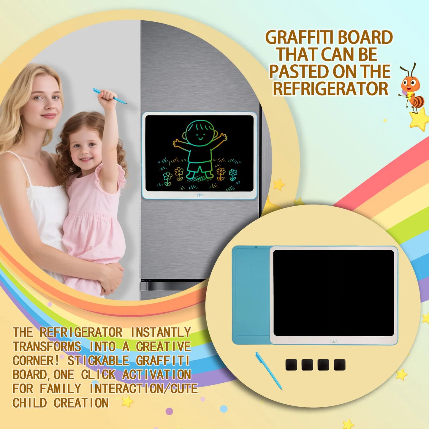 LCD Writing Tablet, Valentines Day Gifts For Kids,20 Inch Colorful Toddler Doodle Board Drawing Tablet, Erasable Reusable Electronic Drawing Pads, Educational And Learning Toys For Kids
