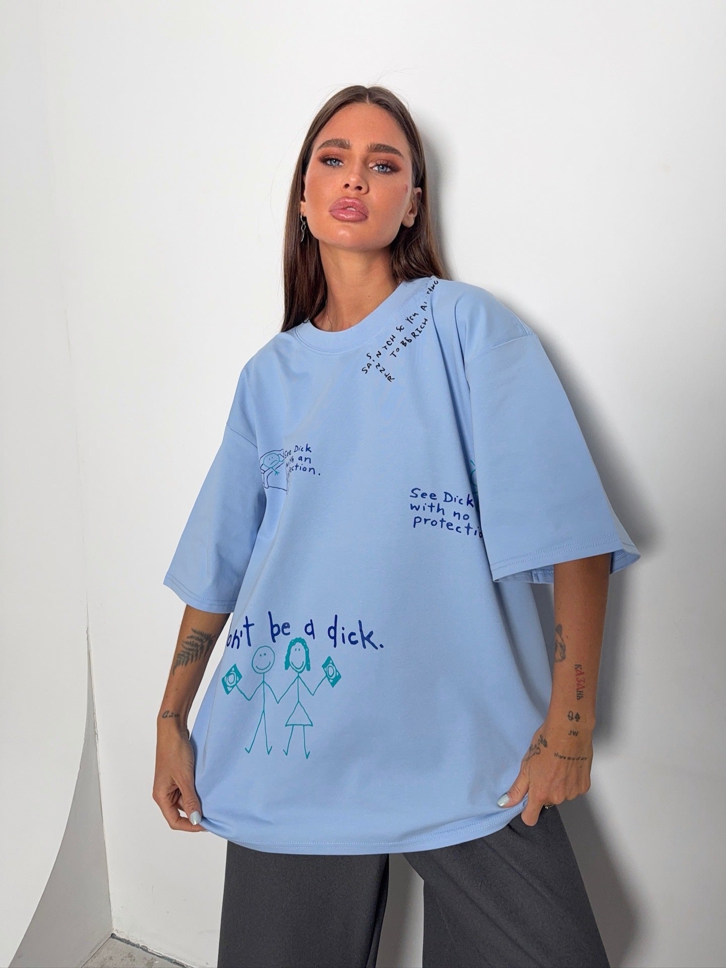 Letter-printed Fashion Street-style Short-sleeve T-shirt For Women
