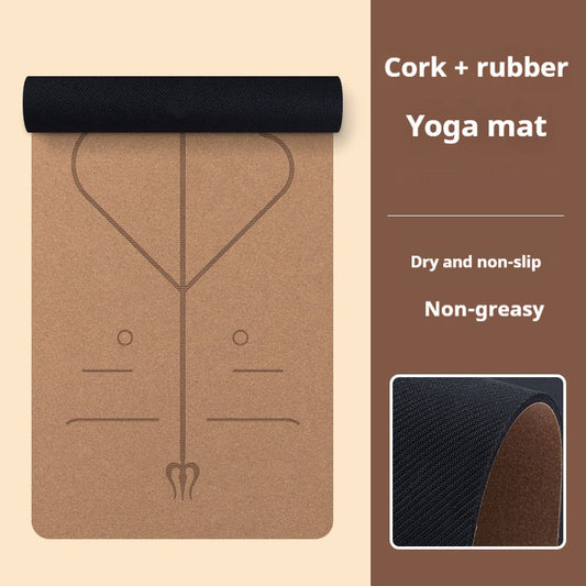 Household Fashion Personality Cork Rubber Yoga Mat