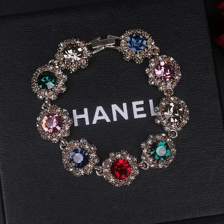 Super Flash Rhinestone Vintage Bracelet Women's Korean