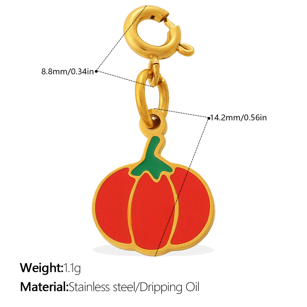 Country-style Cute Vegetable Series Jewelry Clasp Pendant Stainless Steel DIY Bracelet And Necklace Accessories