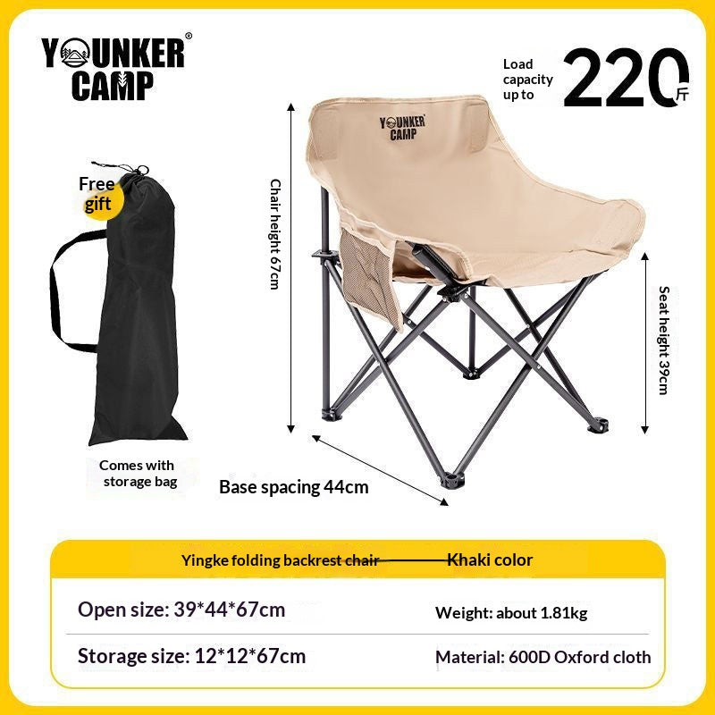 Outdoor Foldable Thickened Camping Chair Portable
