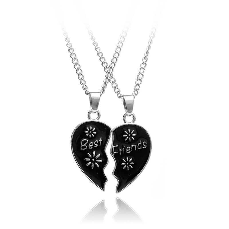 Good Best Two-petal Small Sun Stitching Love Necklace