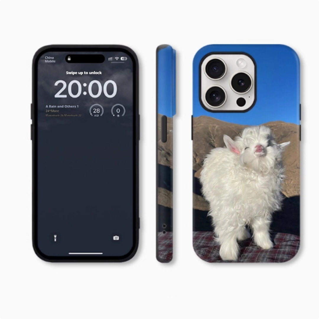 Kiss The Lamb Applicable To IPhone15promax Mobile Phone Case Film Two-in-One
