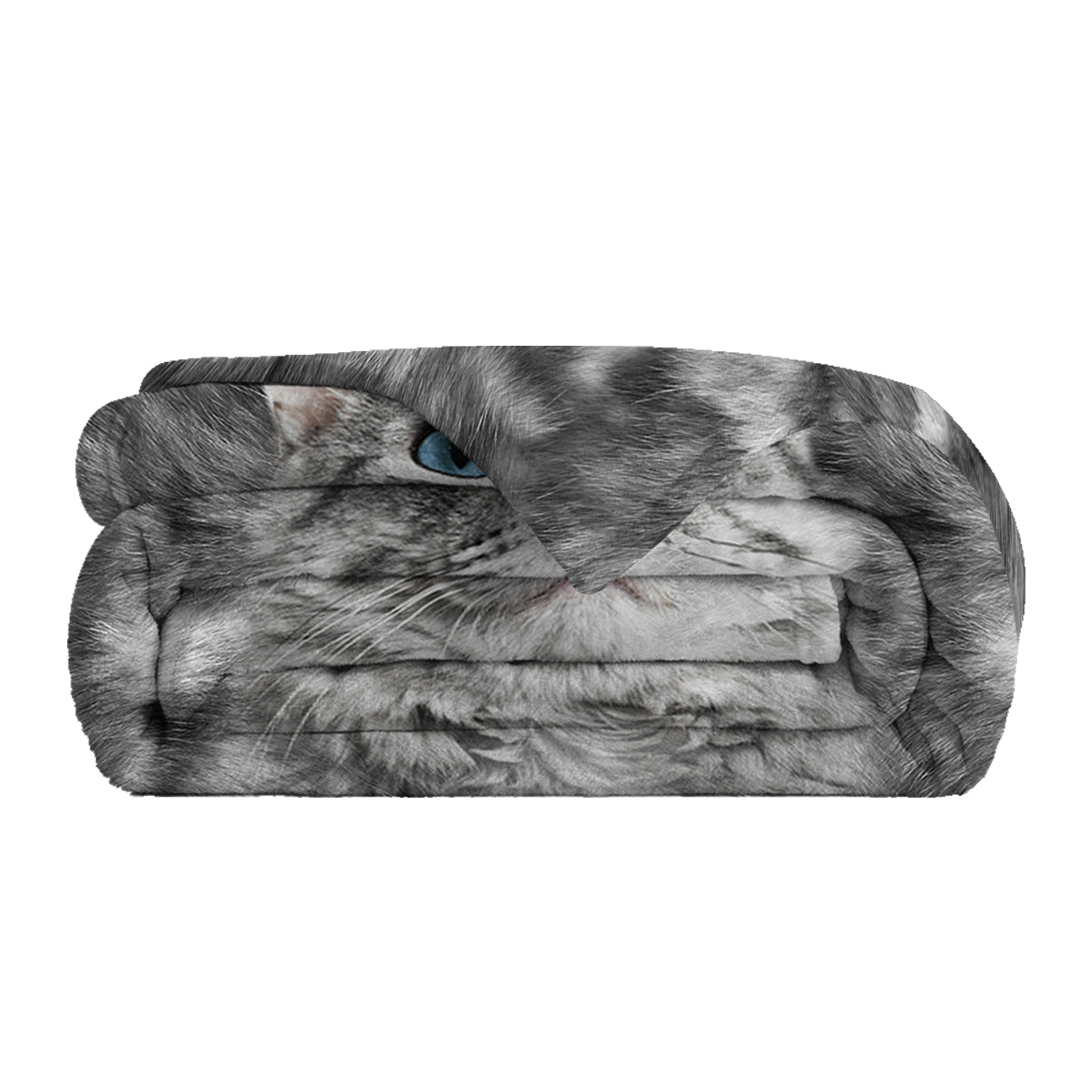 Gray Cat Flannel Blanket Grey Pet Animal Fleece Blanket Soft Warm For Bed Sofa Cat Animal Gifts For Teen Boys All Season