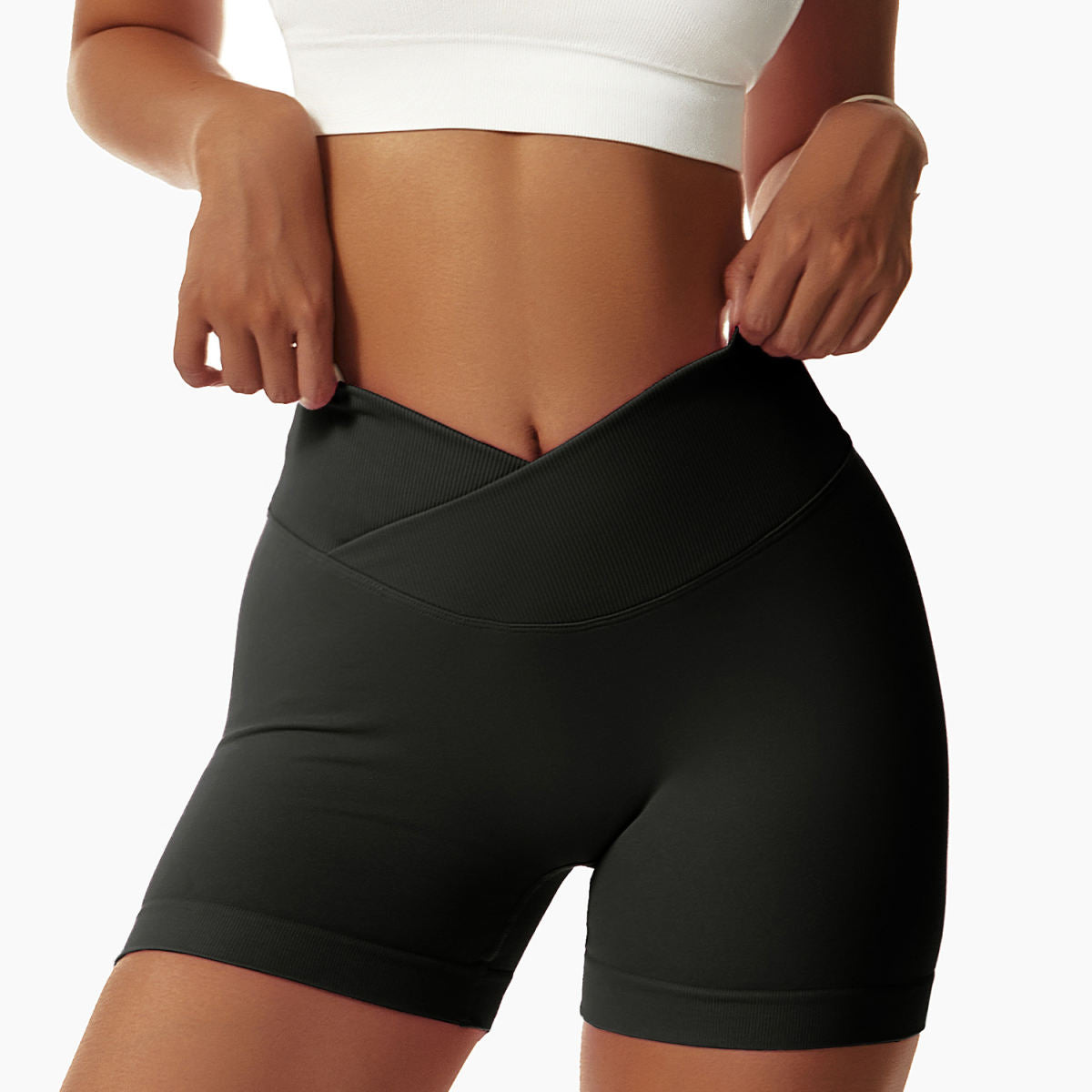 Peach Hip Raise European And American Yoga Shorts Elastic High Waist