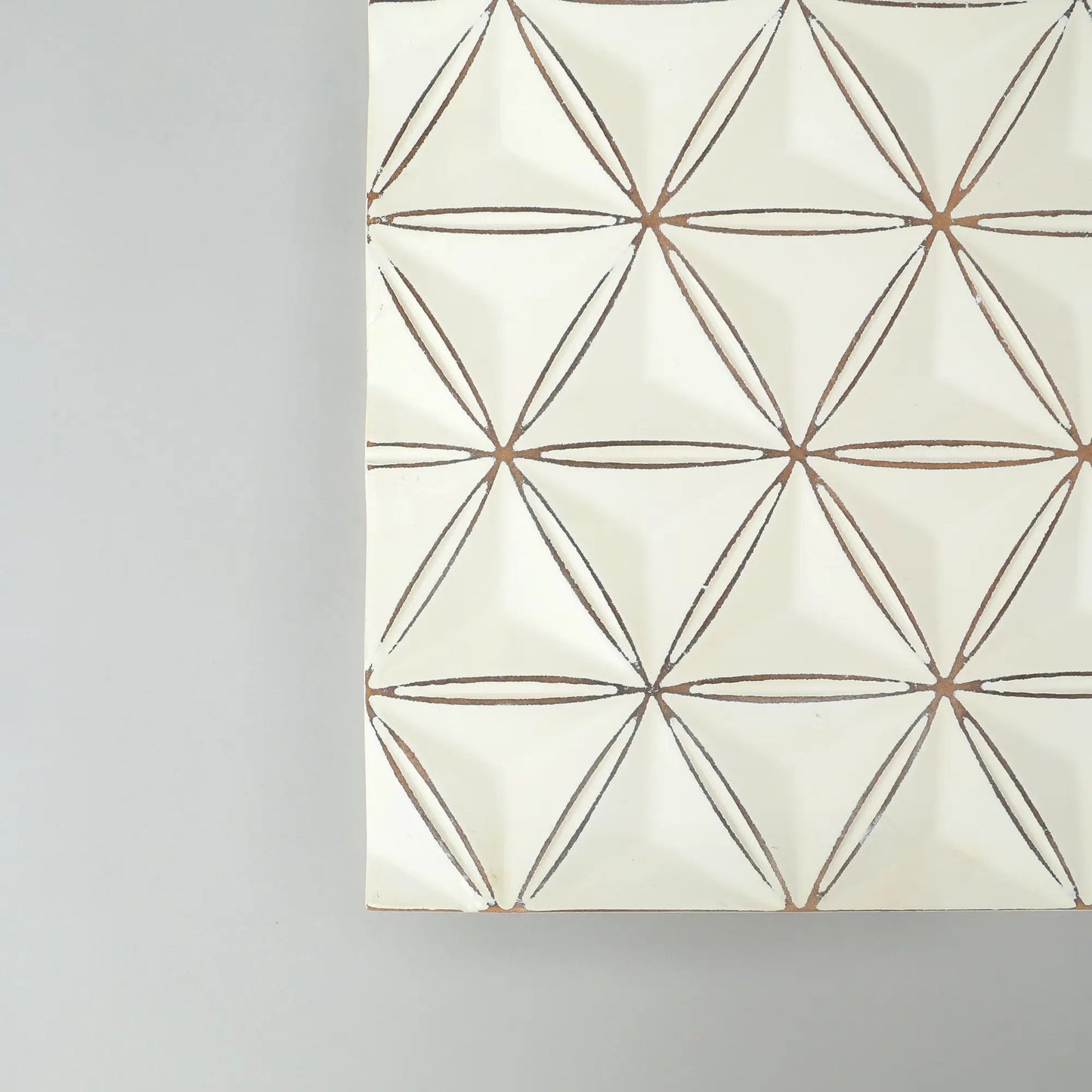 White Square Shape Handcrafted MDF Wall Decor -16 X16  Elegant Home Accent