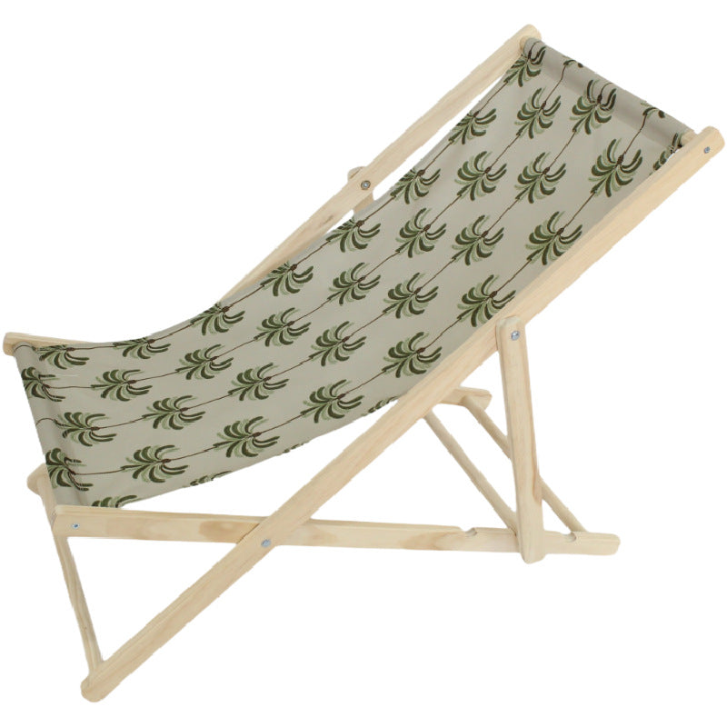 Solid Wood Beach Chair Outdoor Lounge Chair