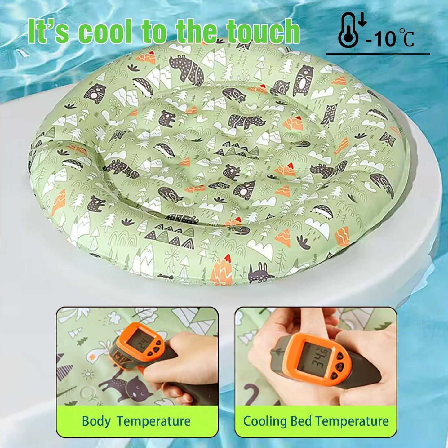 Cat Dog Pet Cooling Mat Cushion Pad Bed Summer Cool Down Comfortable Soft For Pets And Adults