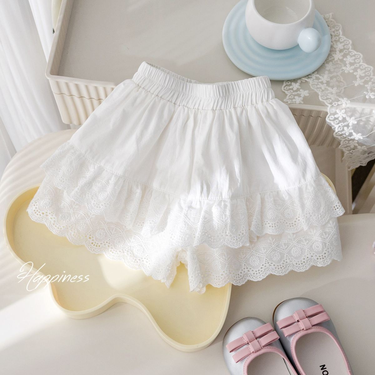 Girls' Summer Heavy-Duty Jacquard Shorts Korean Style
