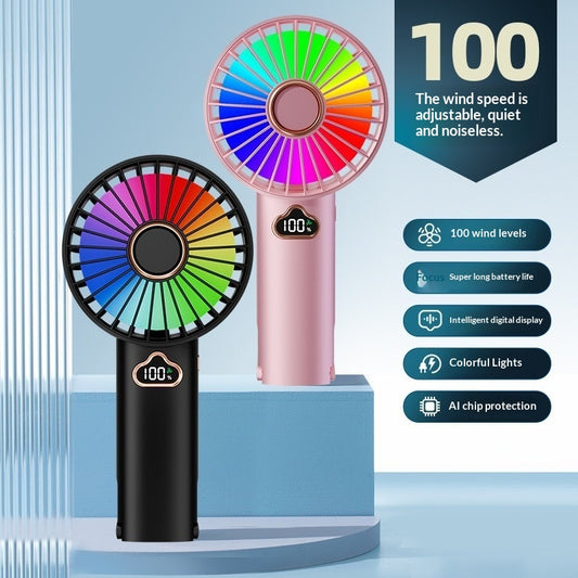 New Cross-Border Best-Selling Colorful Handheld Fan