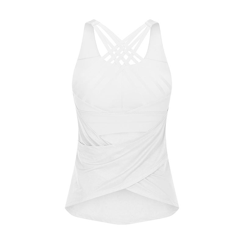 Sports Yoga Vest Women's Push-up Running Blouse Loose Workout Clothes