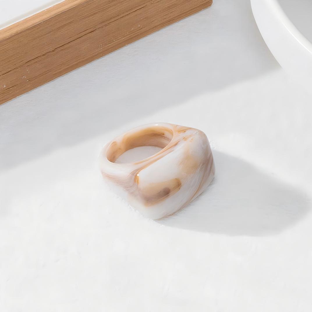 New Arrival Multicolor Acrylic Ring, Ink Wash Gradient Design, Minimalist Cool Style, Trendy Unisex Fashion Jewelry Wholesale