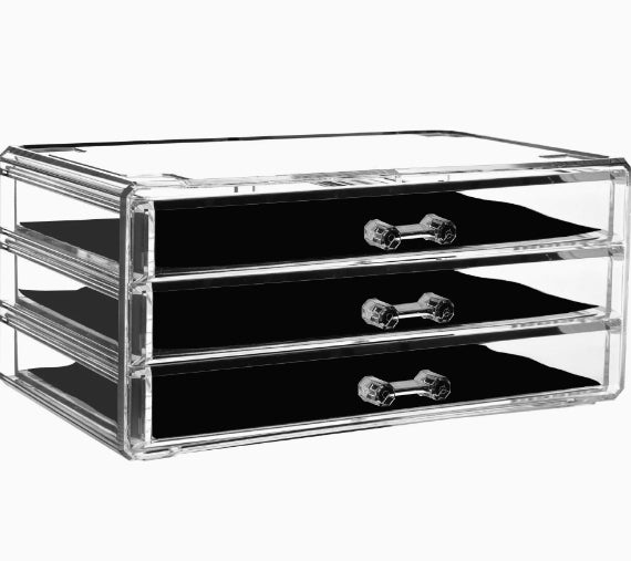 Drawer-style Makeup Box Desktop Transparent Acrylic Storage Rack For Cosmetics And Skincare Dressing Table