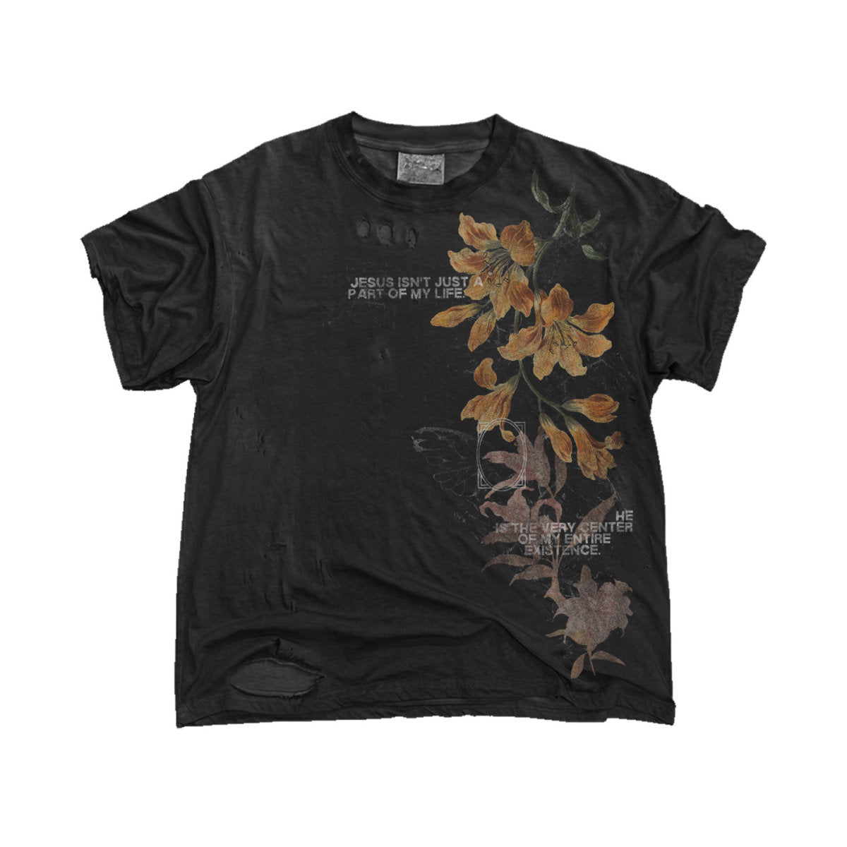 Washed-out Distressed Look Edgy Vintage Styling American-style Short Sleeve
