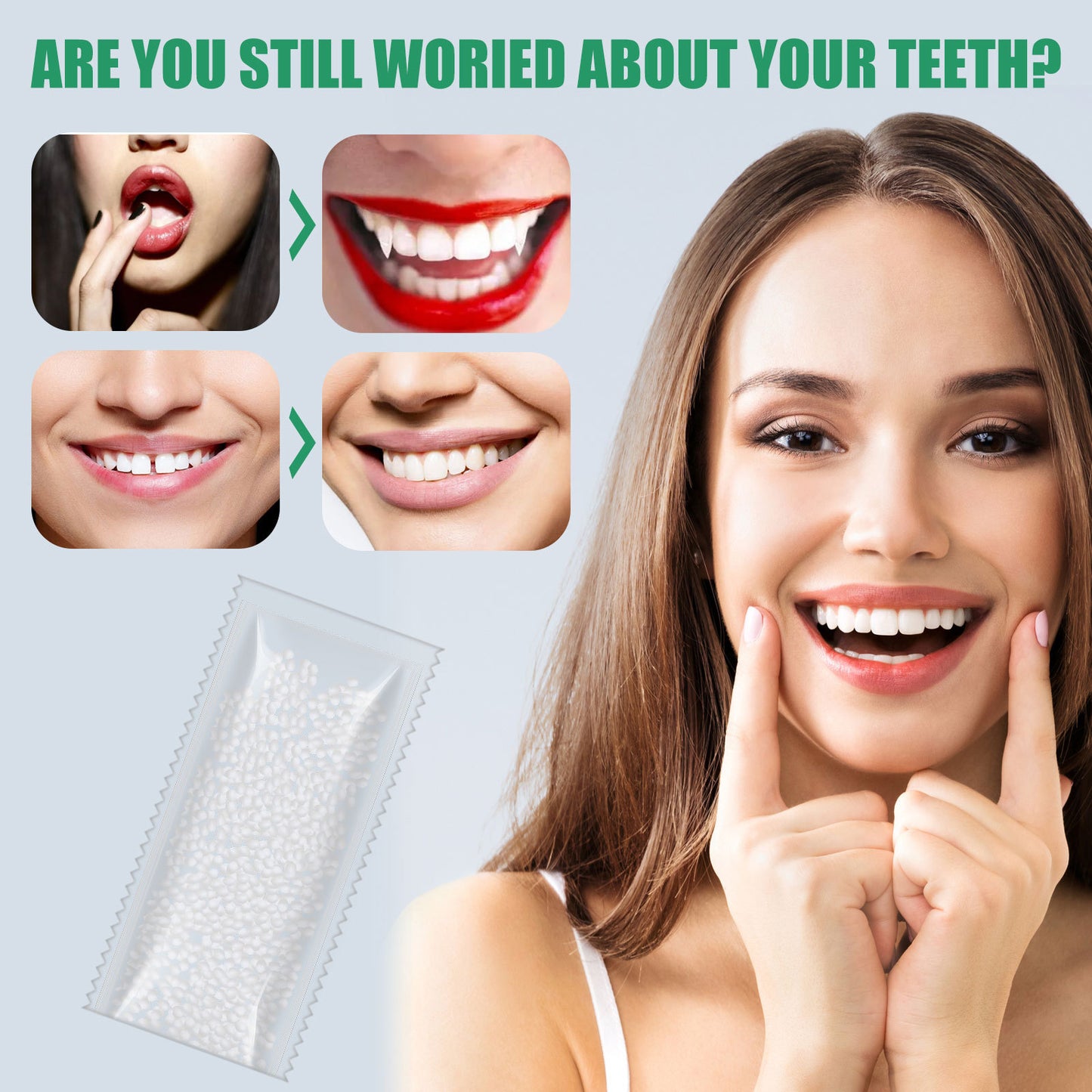 EELHOE Solid Dental Glue, Film And Television Makeup Denture Modification Temporary Fillings Dental Glue False Fillings Holes And Gaps