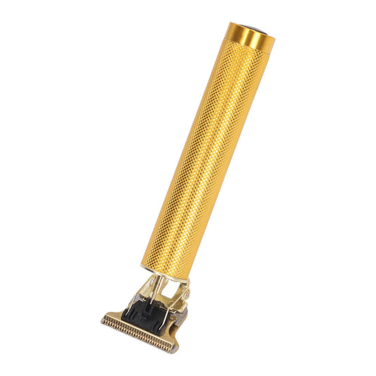 Professional Cordless Hair Trimmer T Blade Aluminium Alloy Rechargeable Hair Grooming Hair Clipper Golden