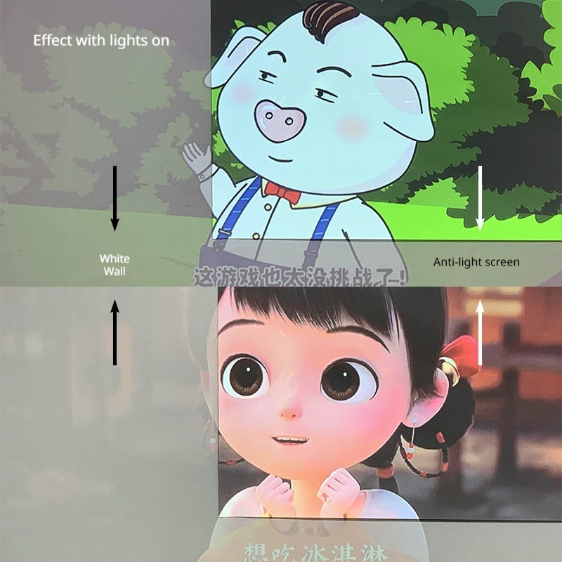 Simple Portable Light-resistant Metal Projector With A Home-use Screen