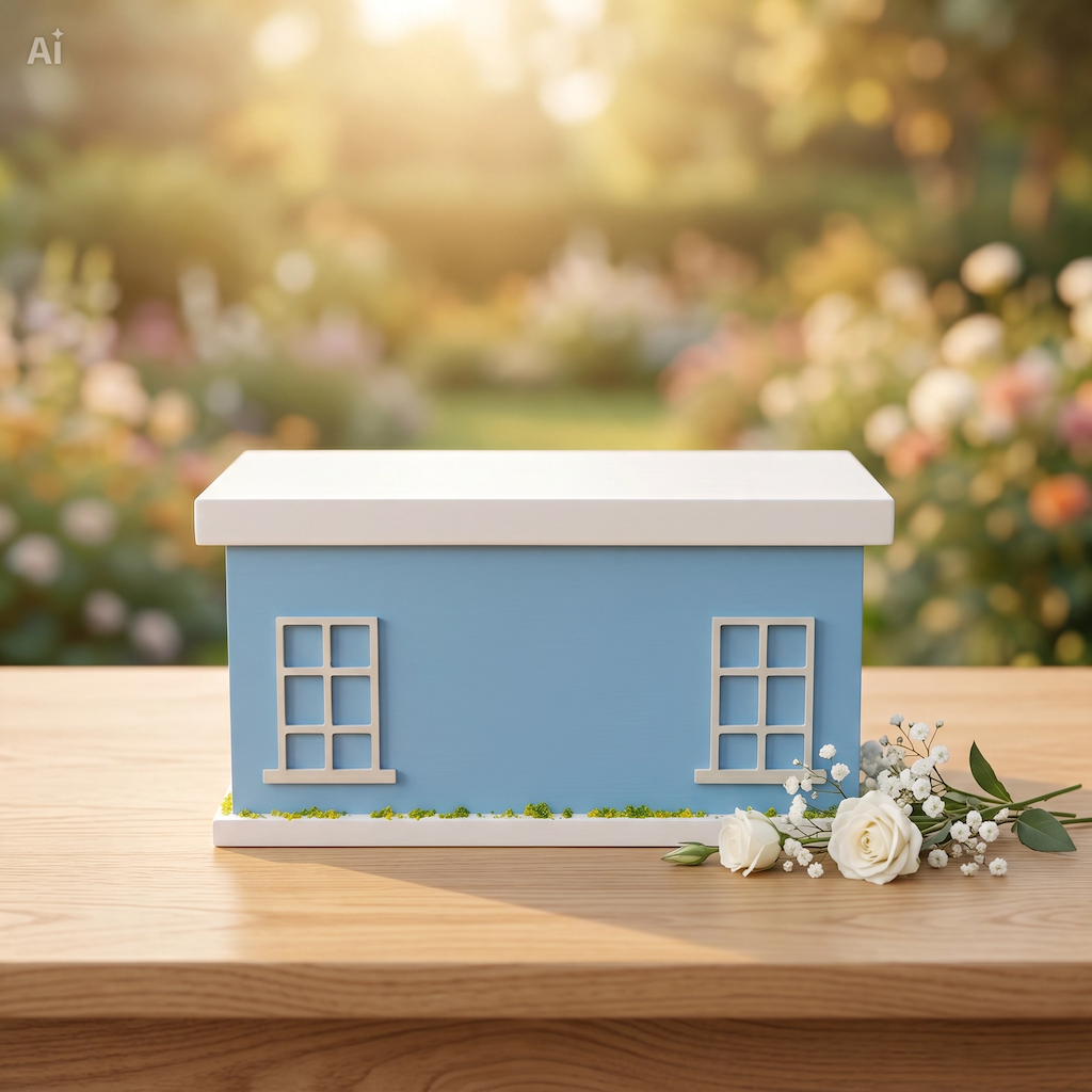Nordic-style Wooden Commemorative Pet Cinerary Casket