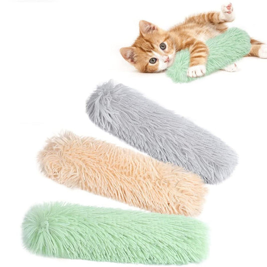 New Self-Warming Stress-Relieving Plush Cat With Catnip Sleep Pillow And Interactive Pet Toy
