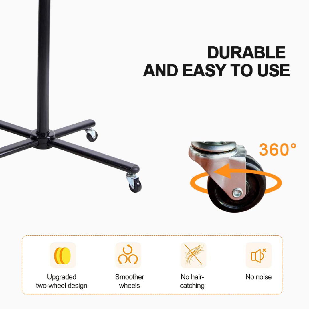 Standing Hair Dryer Accelerator Colour 360 Rotating Halo Rolling Salon EquipmentStanding Hair Dryer Accelerator Colour 360 Rotating Halo Rolling Adjustable Height 110-165cm Salon Equipment 2 2m Cord