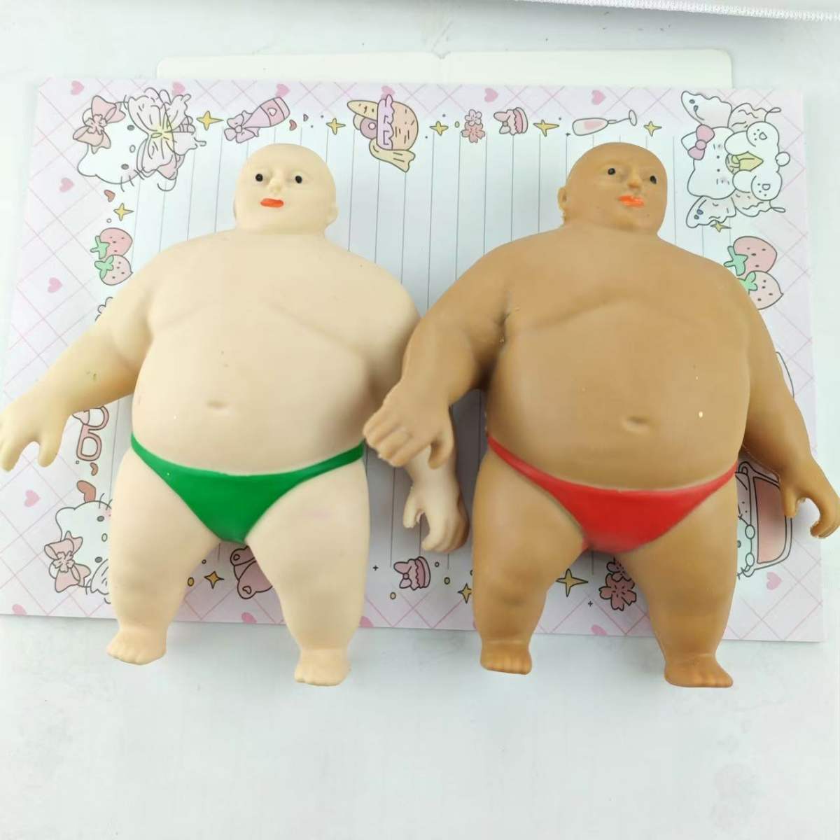 Multi-Color Fat Brother Creative Human-shaped Plastic Sumo Decompression Tweak Toys