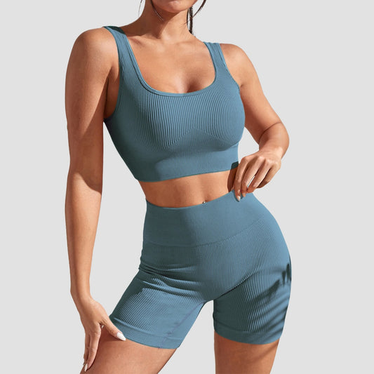 Sports Suit Fitness Clothes Tight Sexy Short Sleeve