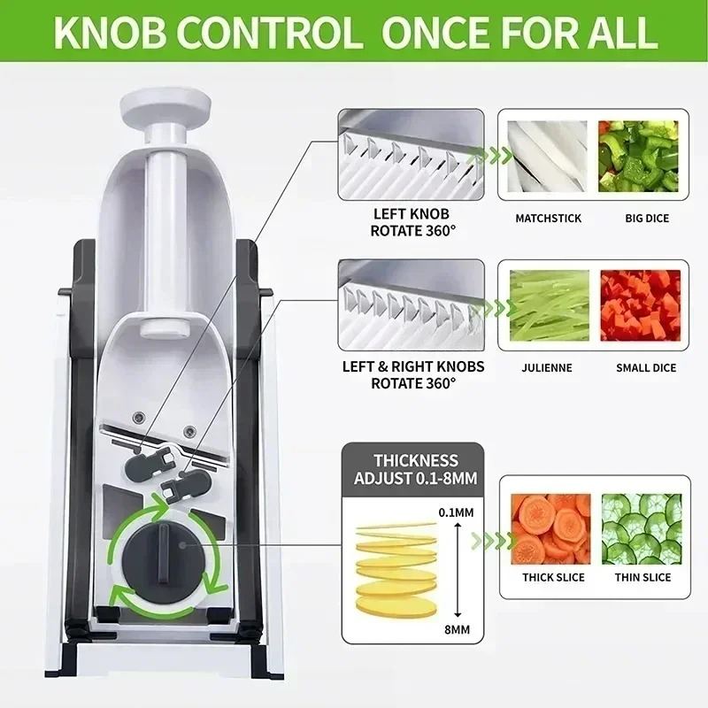 Kitchen Vegetable Cutter Safe Manual Multi-function Salad Chopper Potato Slicer Cheese Graters Kitchen Tools French Fries Cutter